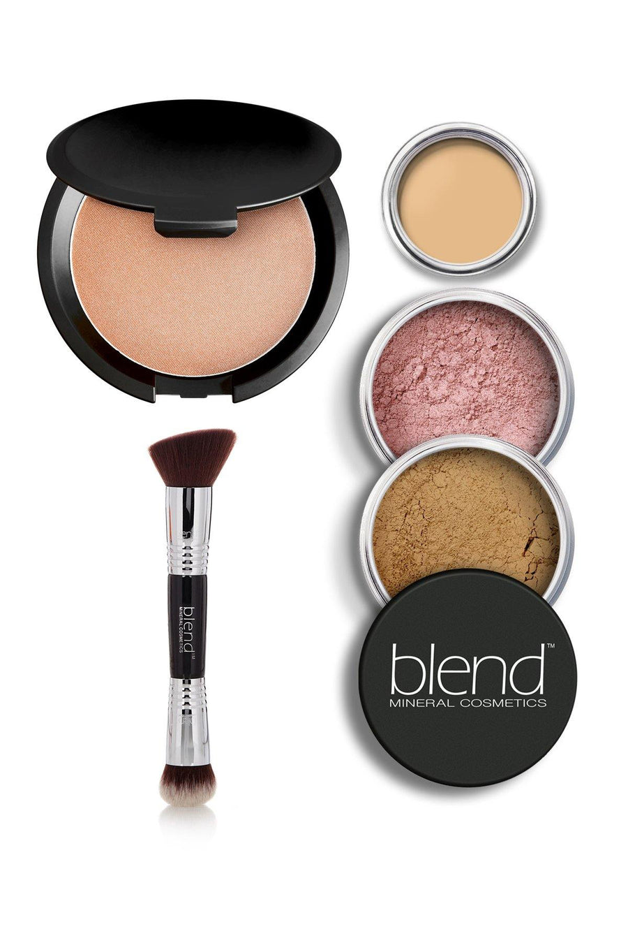 Luminizer Glowing Complexion Kit - Dark - Blend Mineral Cosmetics