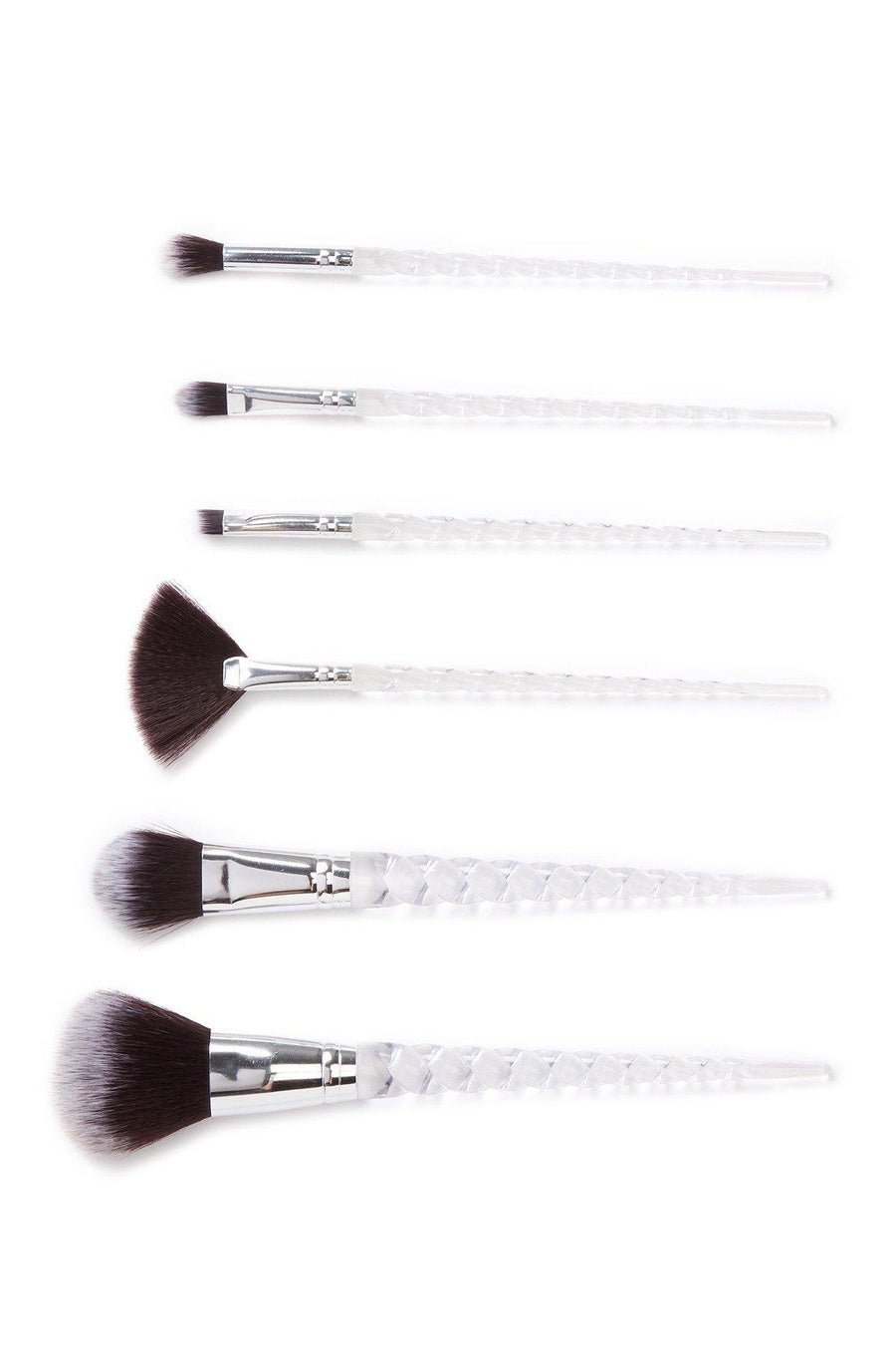 Unicorn Makeup Brush 6-Piece Set -  Clear - Blend Mineral Cosmetics