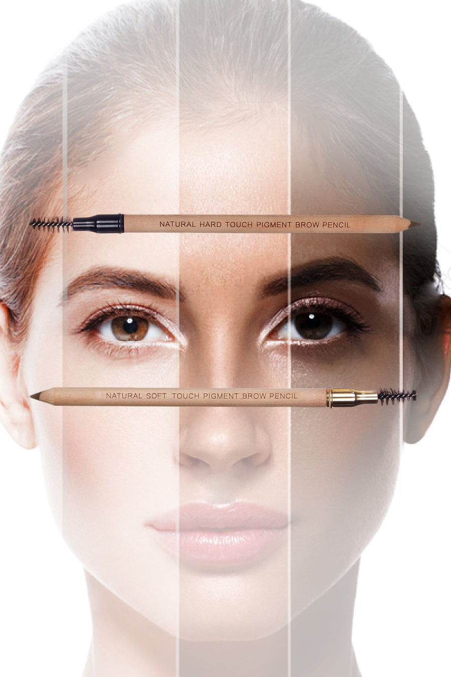 Universal Brow Definer Set of Soft Touch & Hard Touch Universal Formula Professional Eyebrow Pencil - Blend Mineral Cosmetics