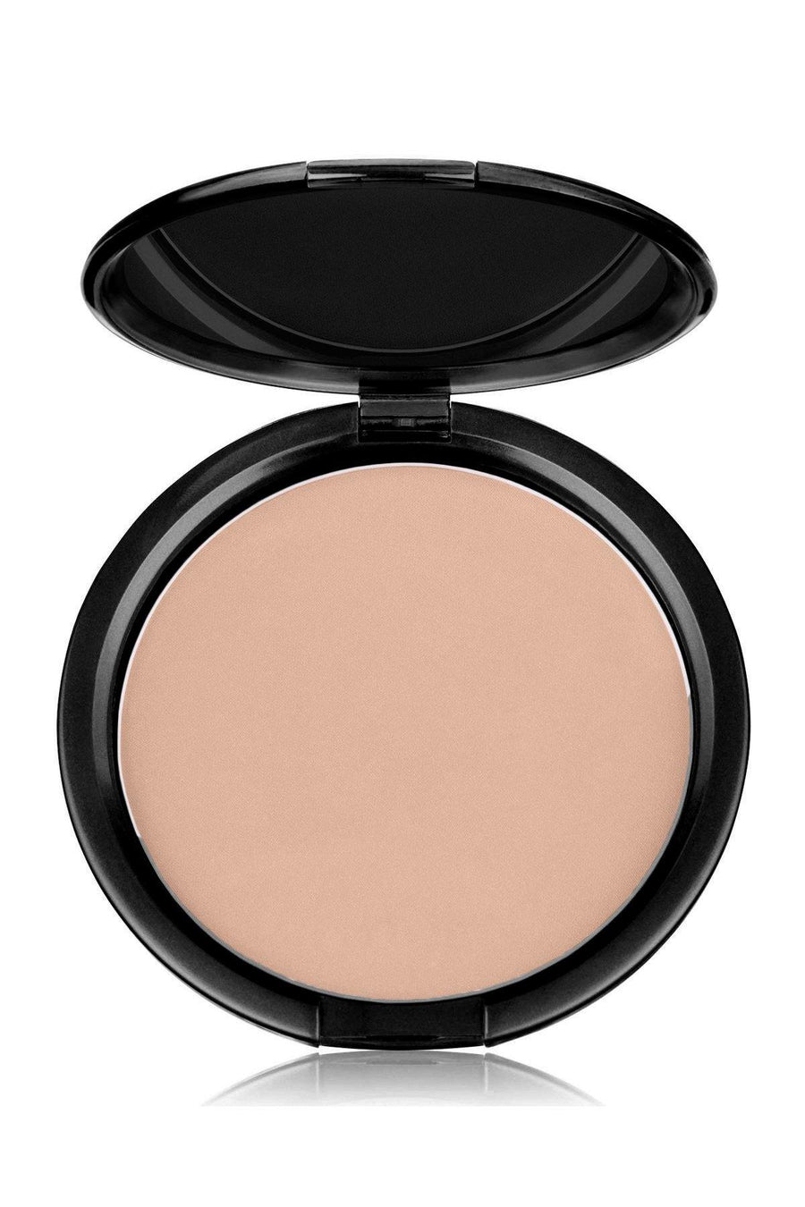 Foundation Pink Tone Light Mineral Pressed Powder & Brush - Blend Mineral Cosmetics