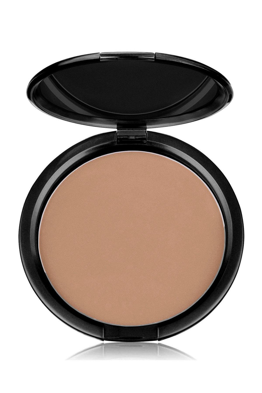 Foundation Pink Tone Dark Mineral Pressed Powder & Brush - Blend Mineral Cosmetics