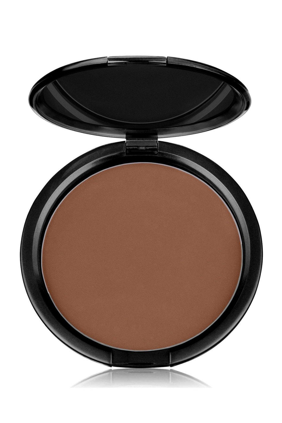 Foundation Brown Tone Dark Mineral Pressed Powder & Brush - Blend Mineral Cosmetics