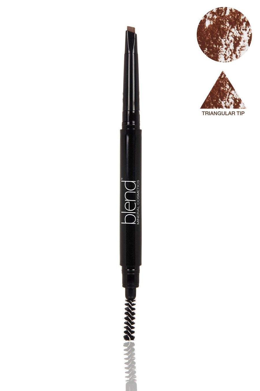 Defined Long-Wear Brow Pencil & Attached Spooly Brush - Universal Dark Warm - Blend Mineral Cosmetics